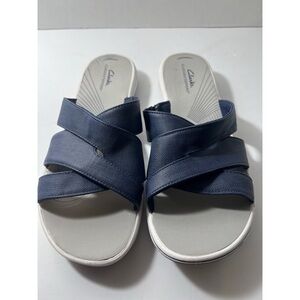 Clarks Blue Sandals Modern Comfort Design